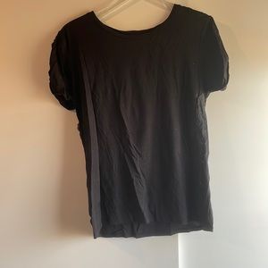 Juicy couture Black lace trim top